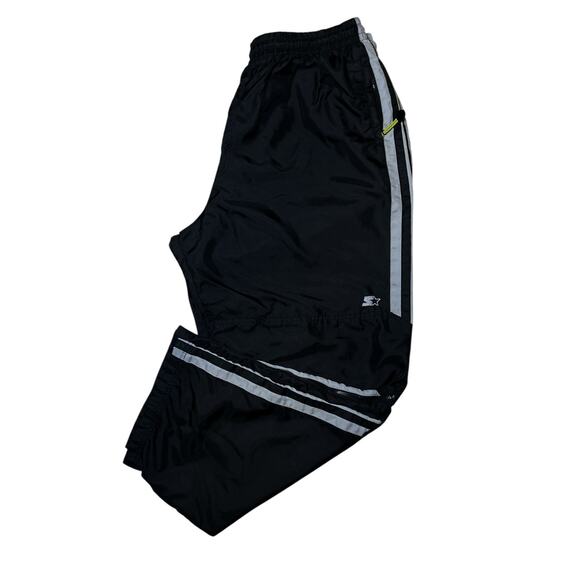 VINTAGE‎ Starter Track Pants Mens XL Black Mesh Lined Zip Ankle 90’s Y2K - Picture 1 of 15